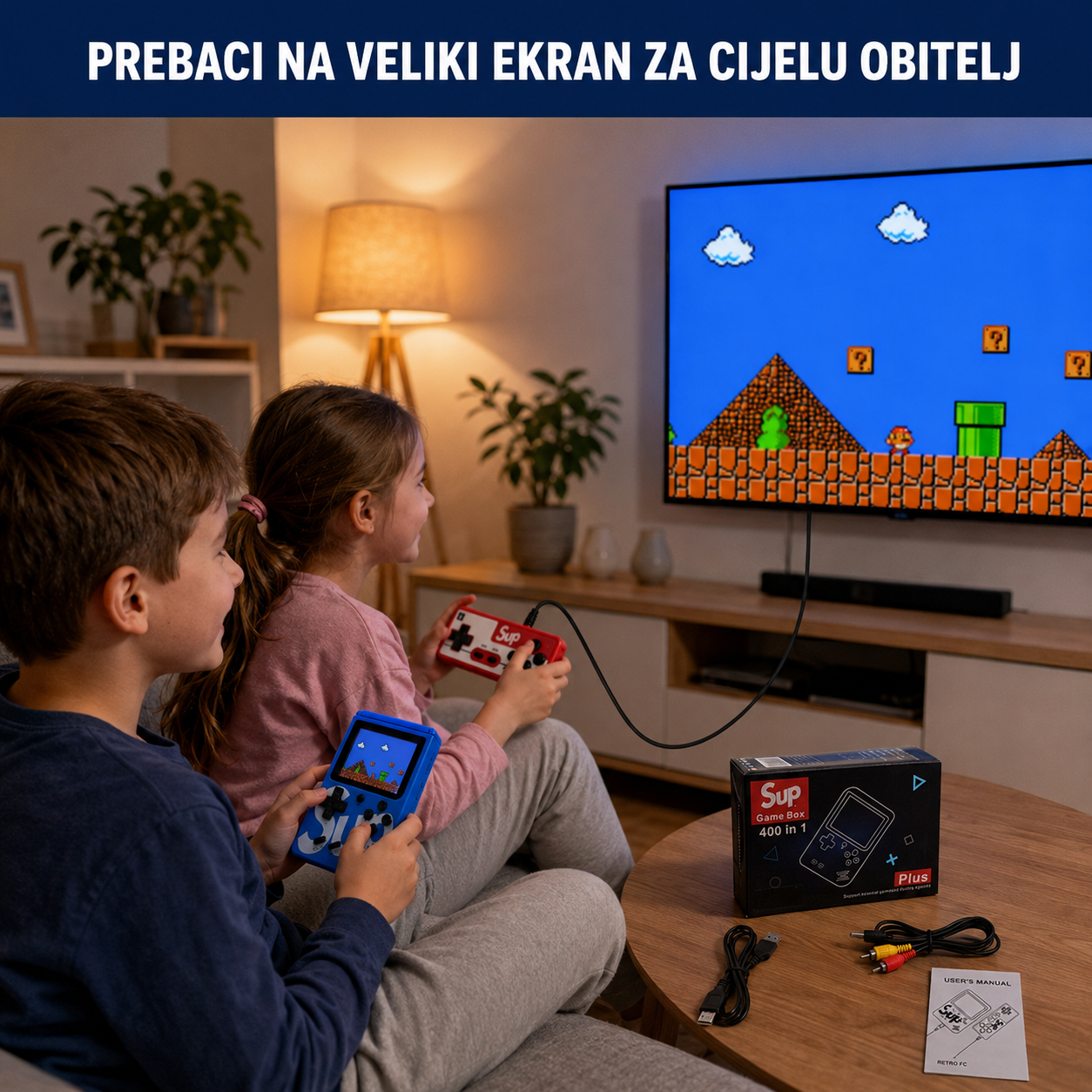 SUP GameBox – prijenosna retro konzola s 400 igara