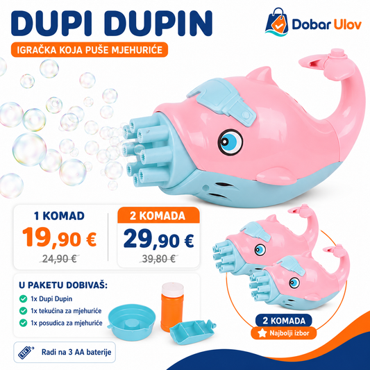 Dupi Dupin - Igračka koja puše mjehuriće